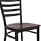 Flash Furniture Black Ladder Chair-Mah Seat, PK2 2-XU-DG694BLAD-MAHW-GG - alternate 10